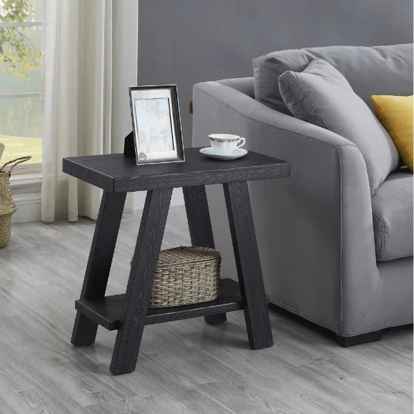 Picture of Aveline Side Table – Natural Wood with Shelf