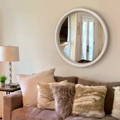 Eberlein Round Wood Wall Mirror