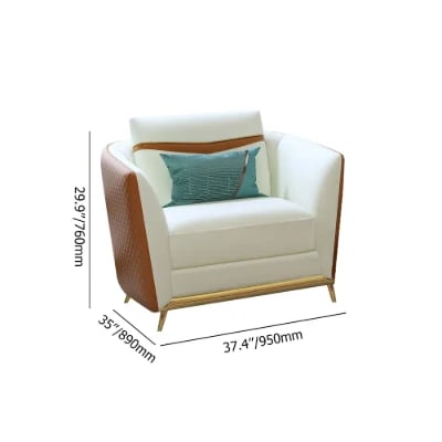 Monterey – Modern Living Room Set with Marble and Gold Accents