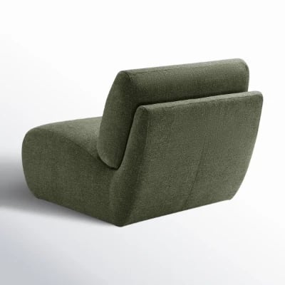 Picture of Fleuron Curved Accent Chair - Natural Wood.