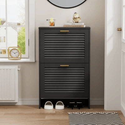 Solène – Modern Natural Wood Shoe Cabinet