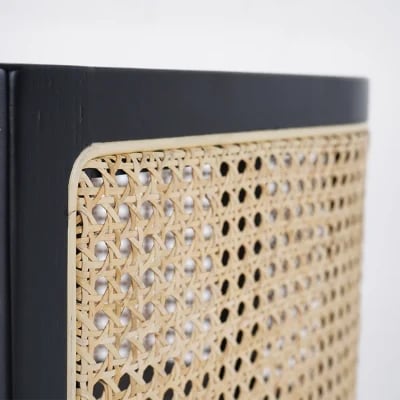 Picture of Klay Rattan Nightstand with natural wood