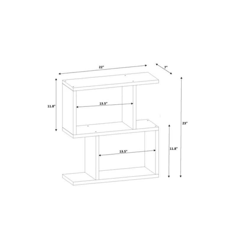 Picture of Kayli Natural wood side table - Four Shelves