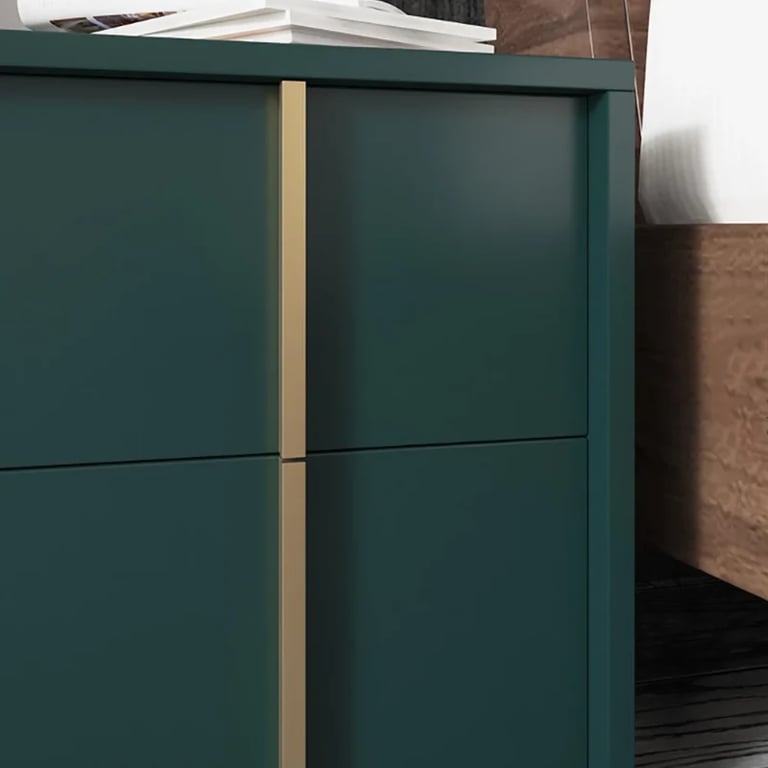 Picture of Kramzi Nightstand Natural wood - 2 drawers