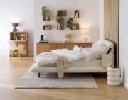 Picture of Levena Natural Wood Upholstered Bed