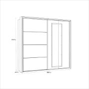 Picture of Loftline Natural Wood Bedroom Set – Floating Nightstands