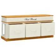 Picture of Zuzdi Wooden Storage Bench - 3 drawers