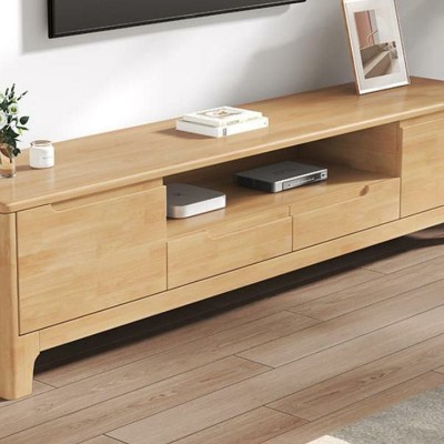 Picture of Almora TV Unit – NaturalWood with Drawers & Scandinavian Style
