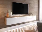 Picture of Elva – Floating Gloss White natural wood TV Unit