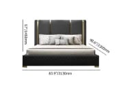 Picture of Aurelia Luxe Upholstered Bed – Black & Gold
