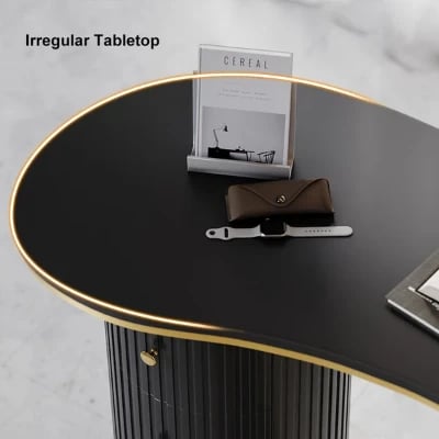 صورة هيتاتشي – مكتب مكتبي من الخشب الطبيعي مع قاعدتين جانبيتين