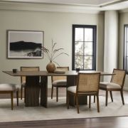 Novira Dining Table – Modern Fluted Design | Natural Wood