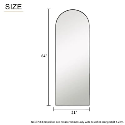 Neutype Aluminum Alloy Full-length Mirror Arch Decorative Mirror 