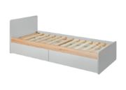 صورة تيرنو – سرير مفرد خشب طبيعي مع درجين تخزين واسع