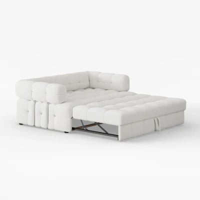 Rumi Convertible Sofa Bed – Modern Tufted Design