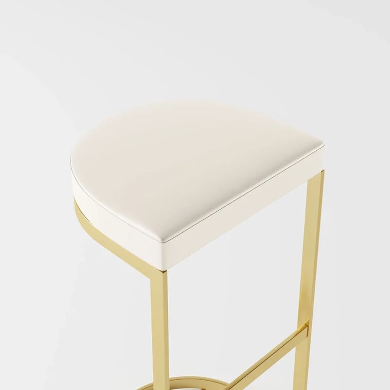 Aurélie Modern Bar Stool –  with Golden Base