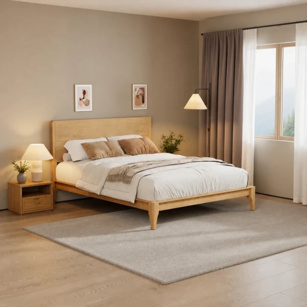 Arin – Minimalist Bed Design – Natural Wood