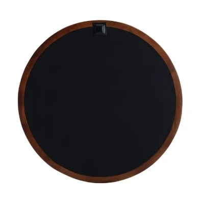 Amane Round Solid Wood Wall Mirror