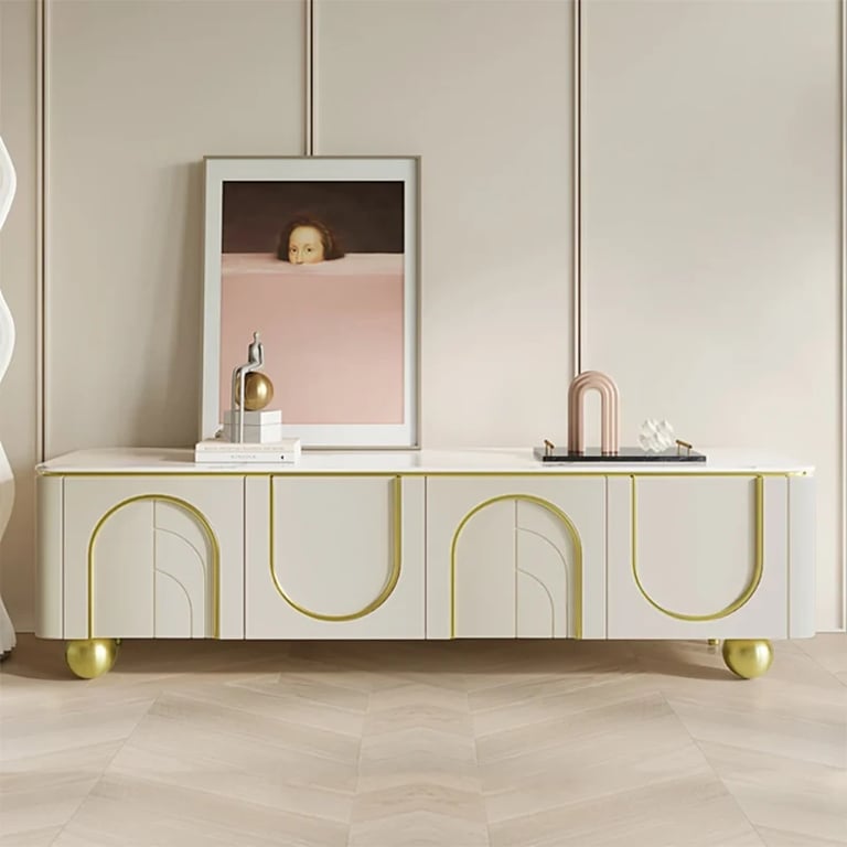 Picture of Aurella Arch TV Unit – Gold Trim &  Elegance