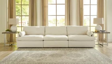 Picture of Tavani L-Shaped Sectional – Natural Wood Base