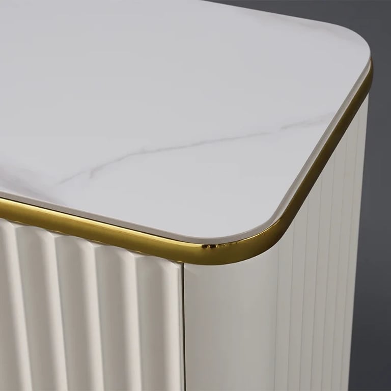 Picture of Monella TV Stand – Natural Wood with Cabinet Door and Storage Drawers