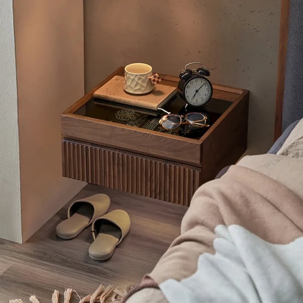 Granell Modern Nightstand Natural wood