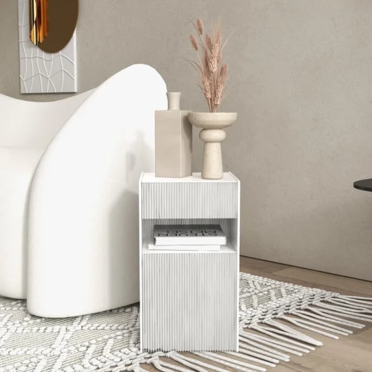 Picture of Glamor Natural wood Side table - Open storage