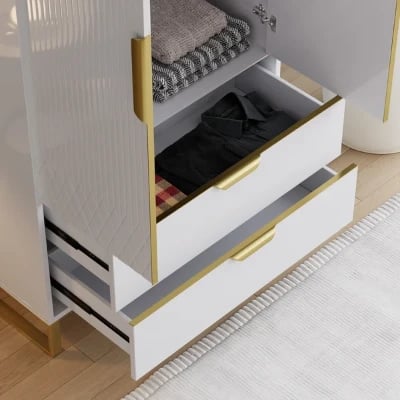 Picture of Mavina Modern Tall Wardrobe with Storage