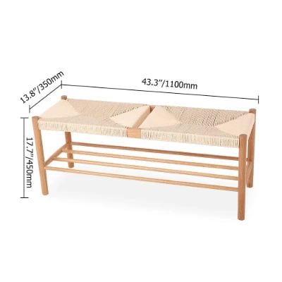 صورة مقعد ساكو بوهو من الخشب المنسوج