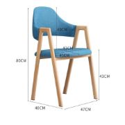 Picture of Zada Modern wood dining chair and fabric