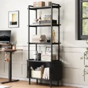 Versta – Elegant Black Storage & Display Bookcase