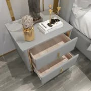 صورة طاولة غرفة نوم حديثة 2درج - جينيف