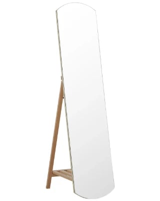 Picture of Reflet Floor Mirror - With Natural Wood Stand.