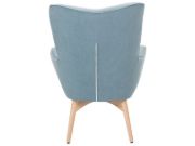 Picture of Montana Armchair Set – Natural Wood Armchair with Matching Footrest