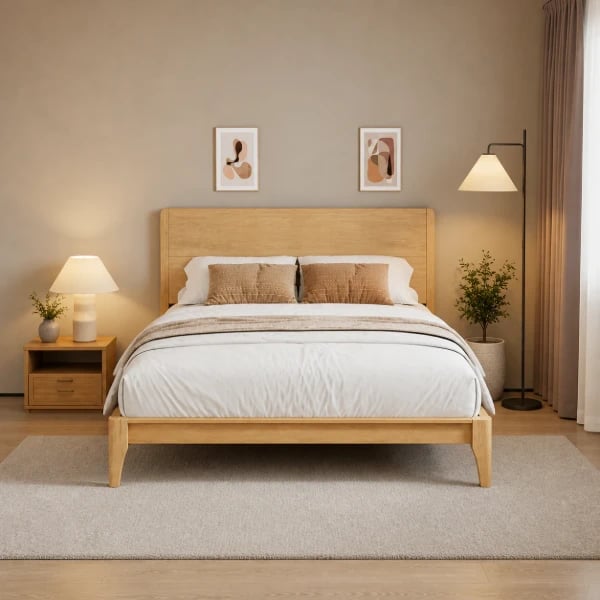 Arin – Minimalist Bed Design – Natural Wood