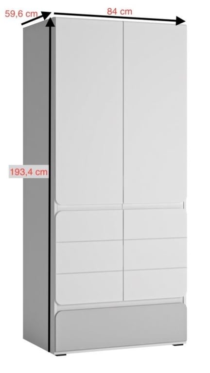 Picture of Auro – Natural Wood Youth Wardrobe with 2 Doors & Drawers
