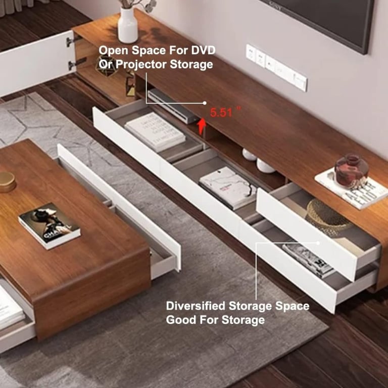 Picture of Ventro  TV Unit – Natural Wood with Ample Storage