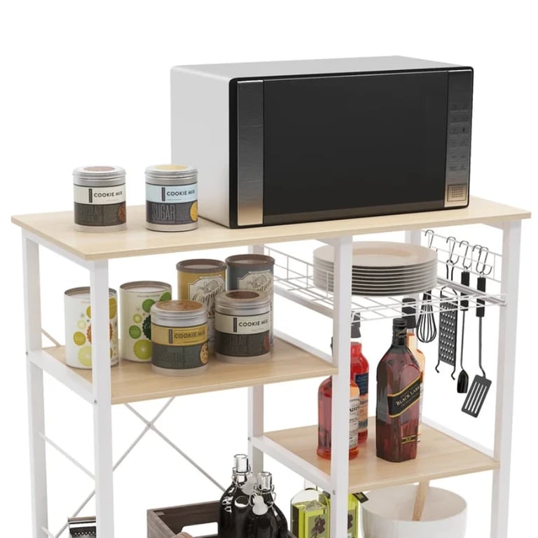 Slushy Rolling Kitchen Island with Metal Frame