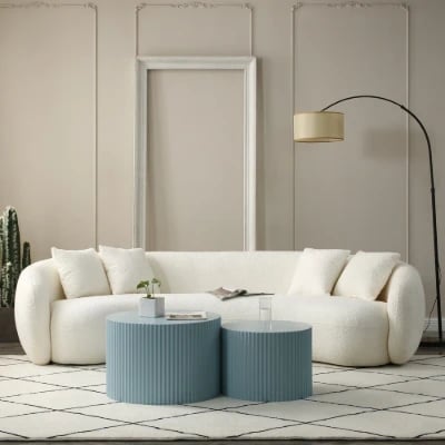 صورة آڤارا  طاولات متداخلة دائرية من الخشب الطبيعي