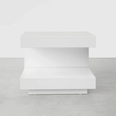 Vens Nightstand – Single Drawer with LED Light and Natural Wood Frame