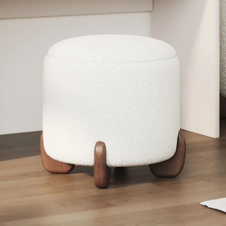 Niva pouf - Natural wood