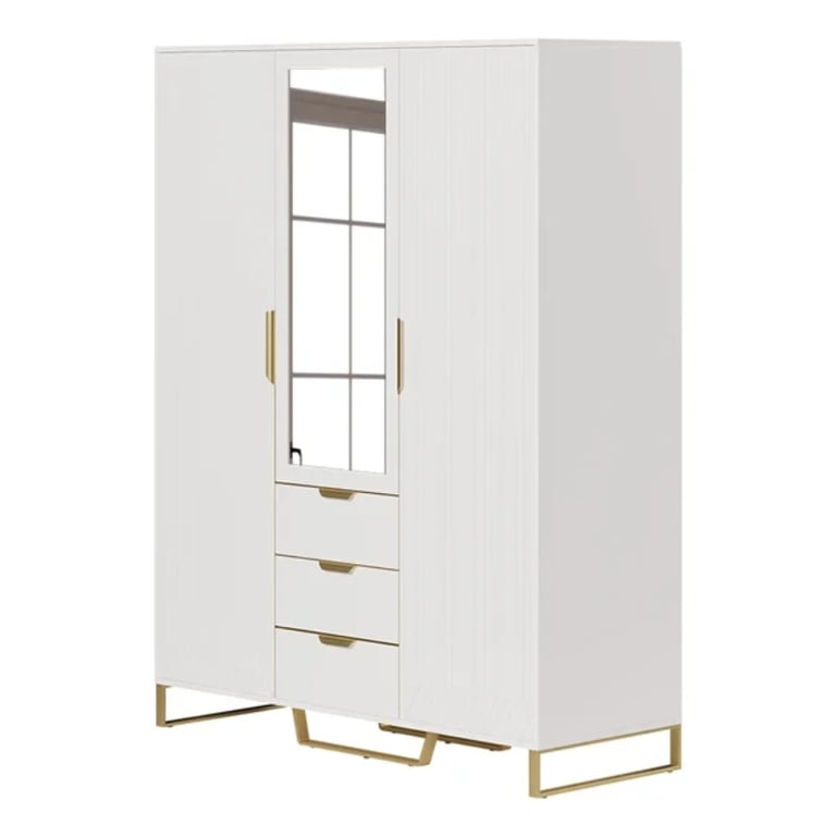 صورة دولاب أرو مودرن أبواب بمرآة مع أرفف وأدراج