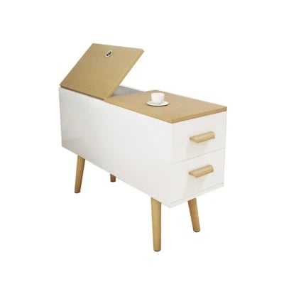 Picture of Monumo Natural Wood Side table  - 2 drawers