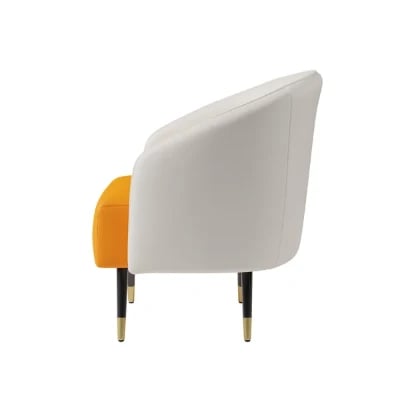 Picture of Saphira Modern Accent Chair – Leather with Stainless Steel Legs