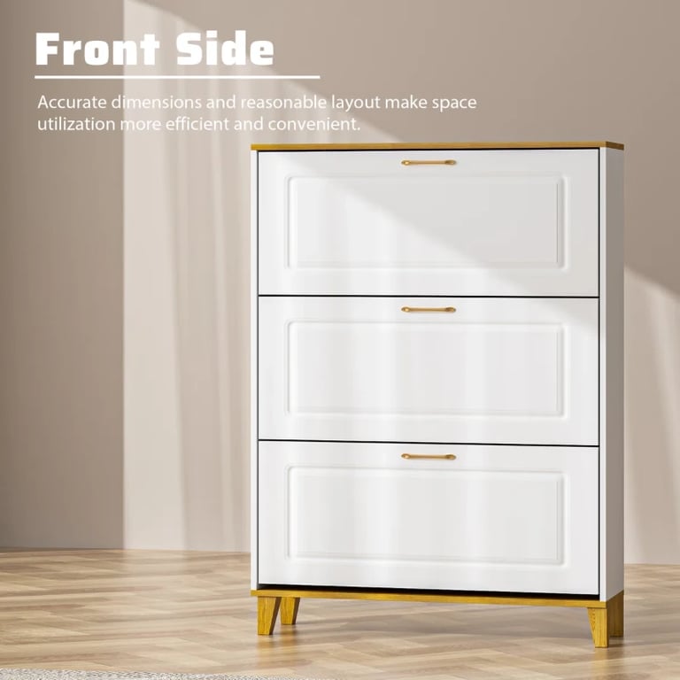 Éliane – Modern Natural Wood Shoe Cabinet