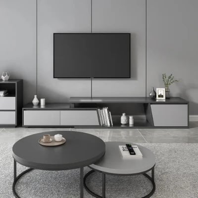 Graffi TV Unit with 3 Drawers - Expandable 