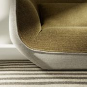 Modara – Dual-Tone Lounge Sofa with Natural Wood Base