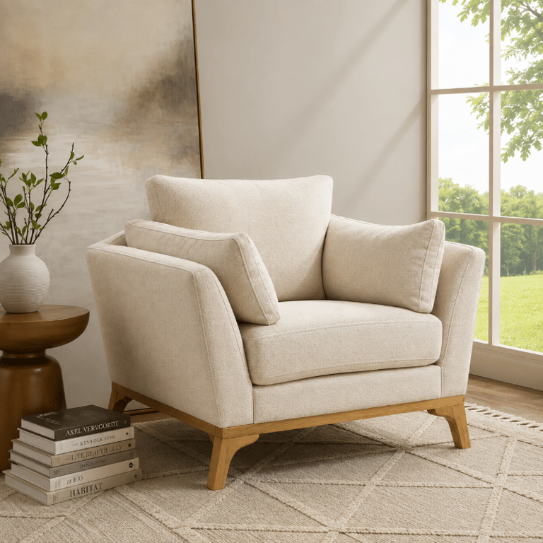 Picture of Clair Armchair - Natural Wood.