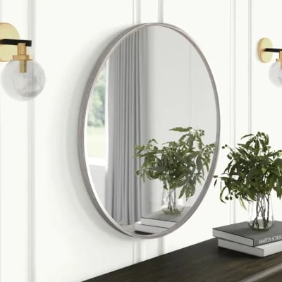 Zora Round Metal Wall Mirror