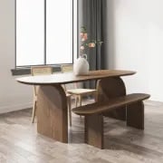 Picture of Nero Natural  Wood Dining Bench – Durable Elegance
